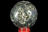 Polished Pyrite Sphere - Peru #97990-1